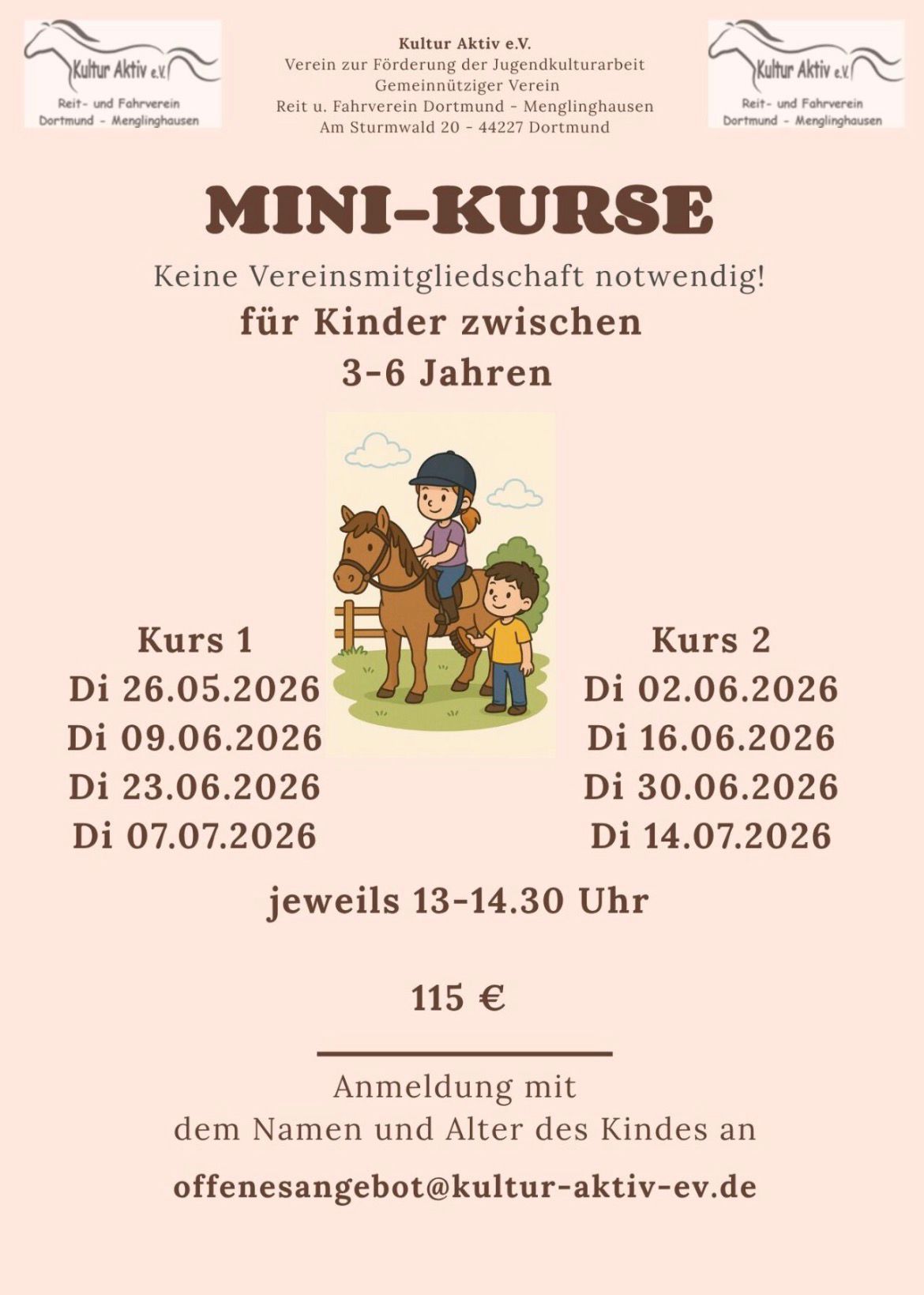 Mini Kurse im Mai bis Juli 2026