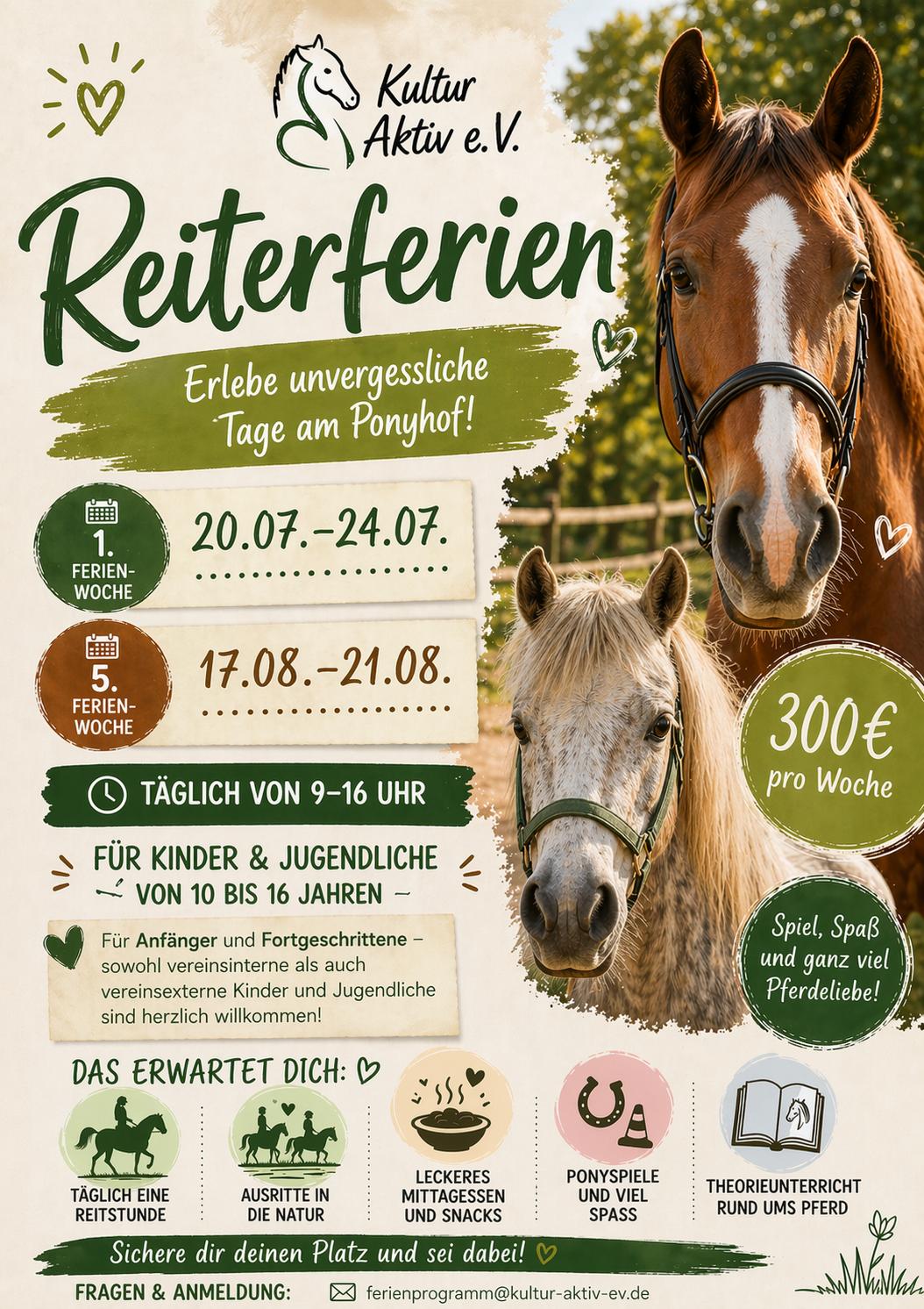 Reiterferien Sommer 2026