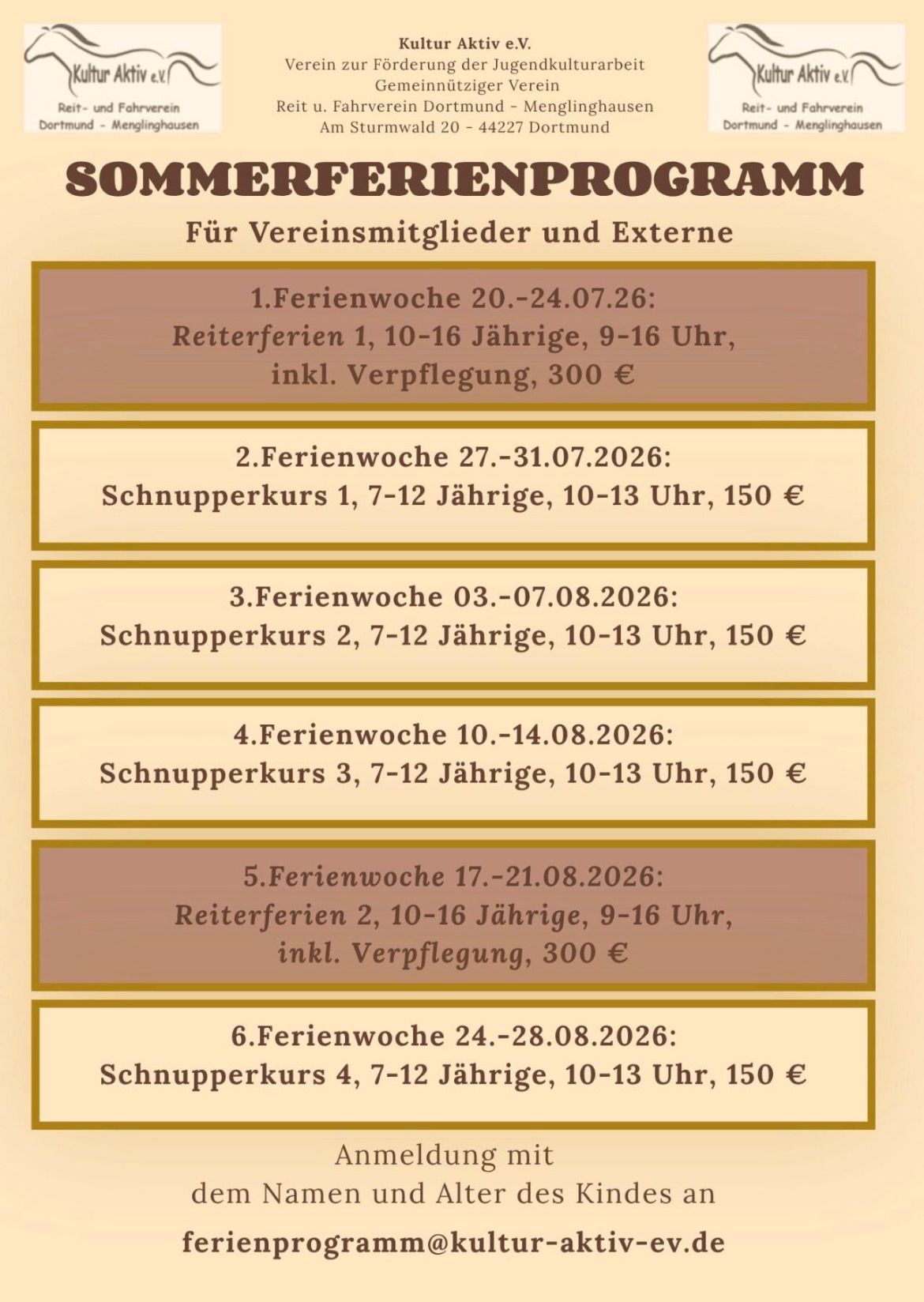 Sommerferienprogramm 2026